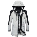Wholesale Custom Cheap Winter Down Filled Jacket New Mens Long White Black Warm Hooded 90% Duck Down Jacket